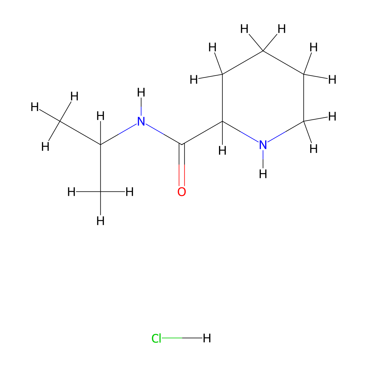 N-Isopropyl-2-piperidinecarboxamide hydrochloride molecular structure, CAS 1236261-07-6