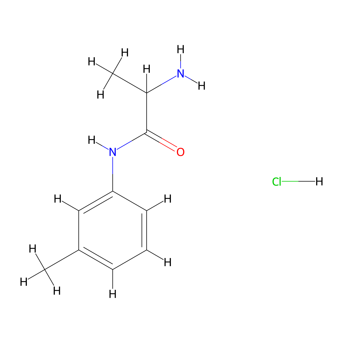 2-Amino-N-(3-methylphenyl)propanamide hydrochloride molecular structure, CAS 1236261-20-3