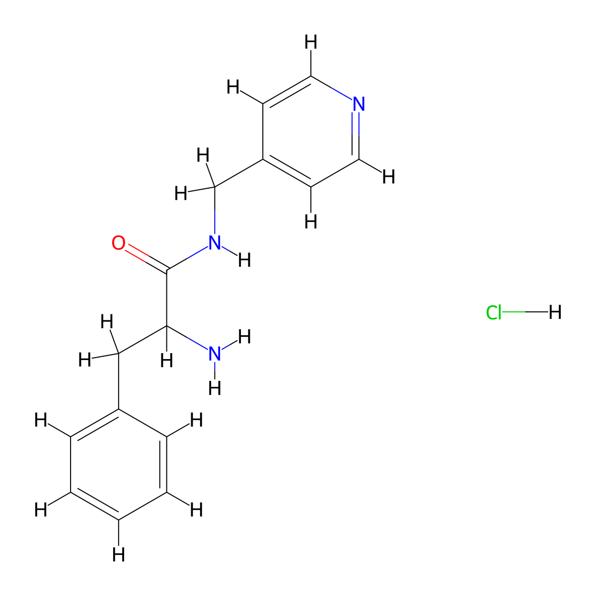 2-Amino-3-phenyl-N-(4-pyridinylmethyl)propanamide hydrochloride molecular structure, CAS 1236261-50-9