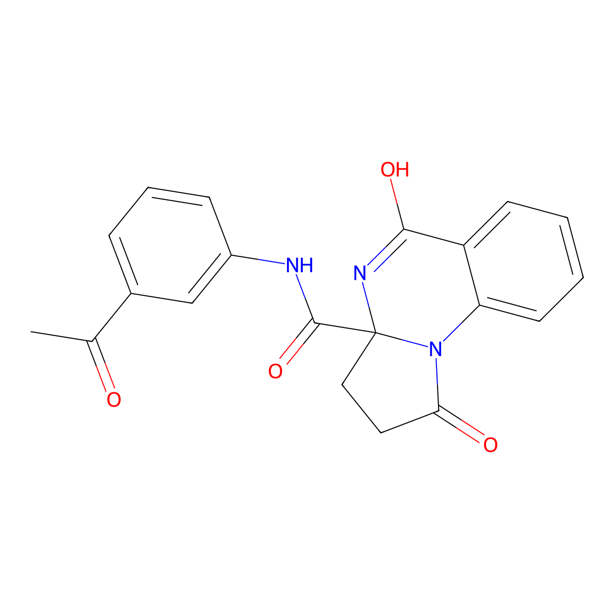 N-(3-acetylphenyl)-1,5-dioxo-2,3,4,5-tetrahydropyrrolo[1,2-a]quinazoline-3a(1H)-carboxamide molecular structure, CAS 1236261-64-5