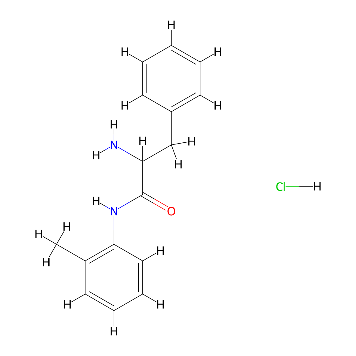 2-Amino-N-(2-methylphenyl)-3-phenylpropanamide hydrochloride molecular structure, CAS 1236261-83-8