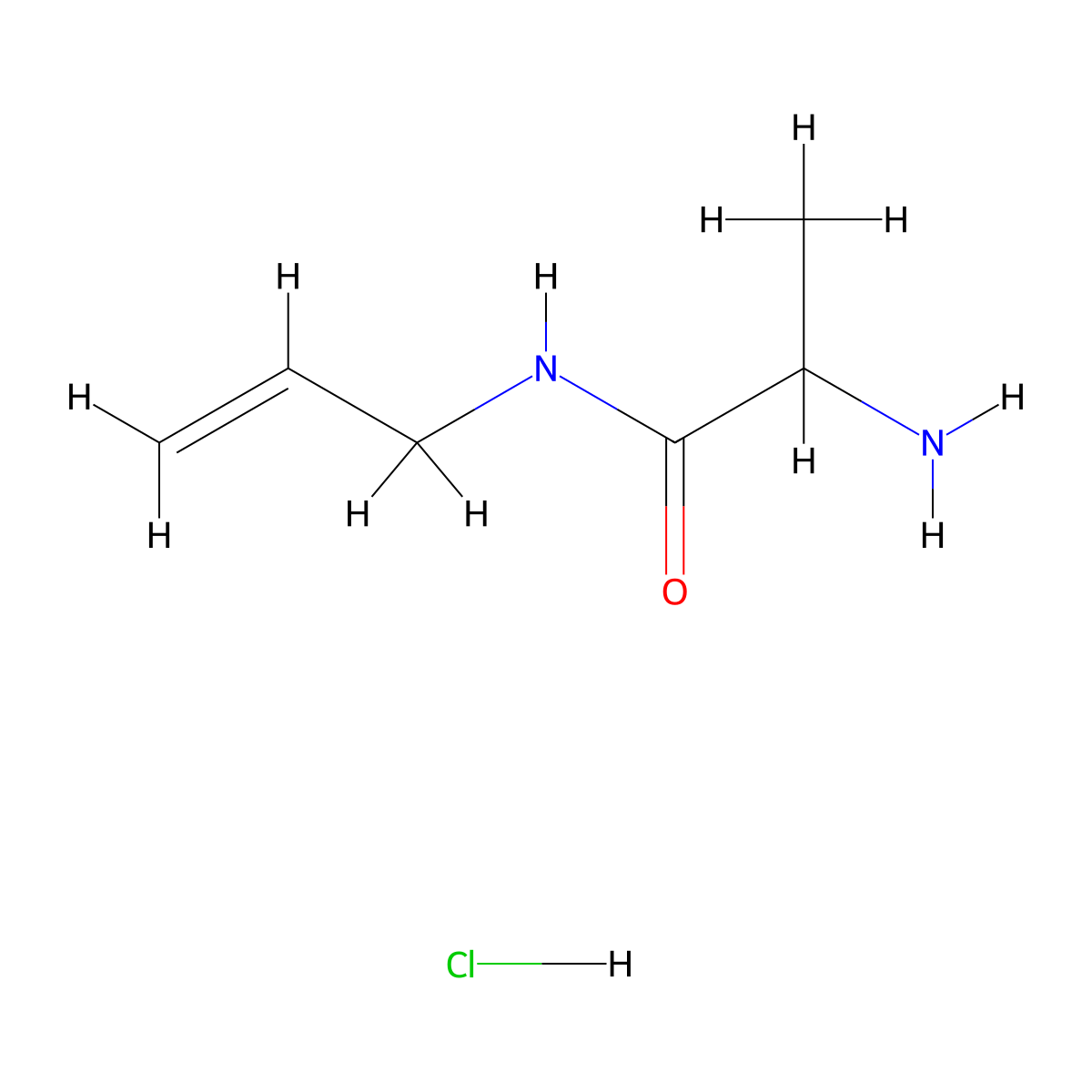 N-Allyl-2-aminopropanamide hydrochloride molecular structure, CAS 1236262-16-0