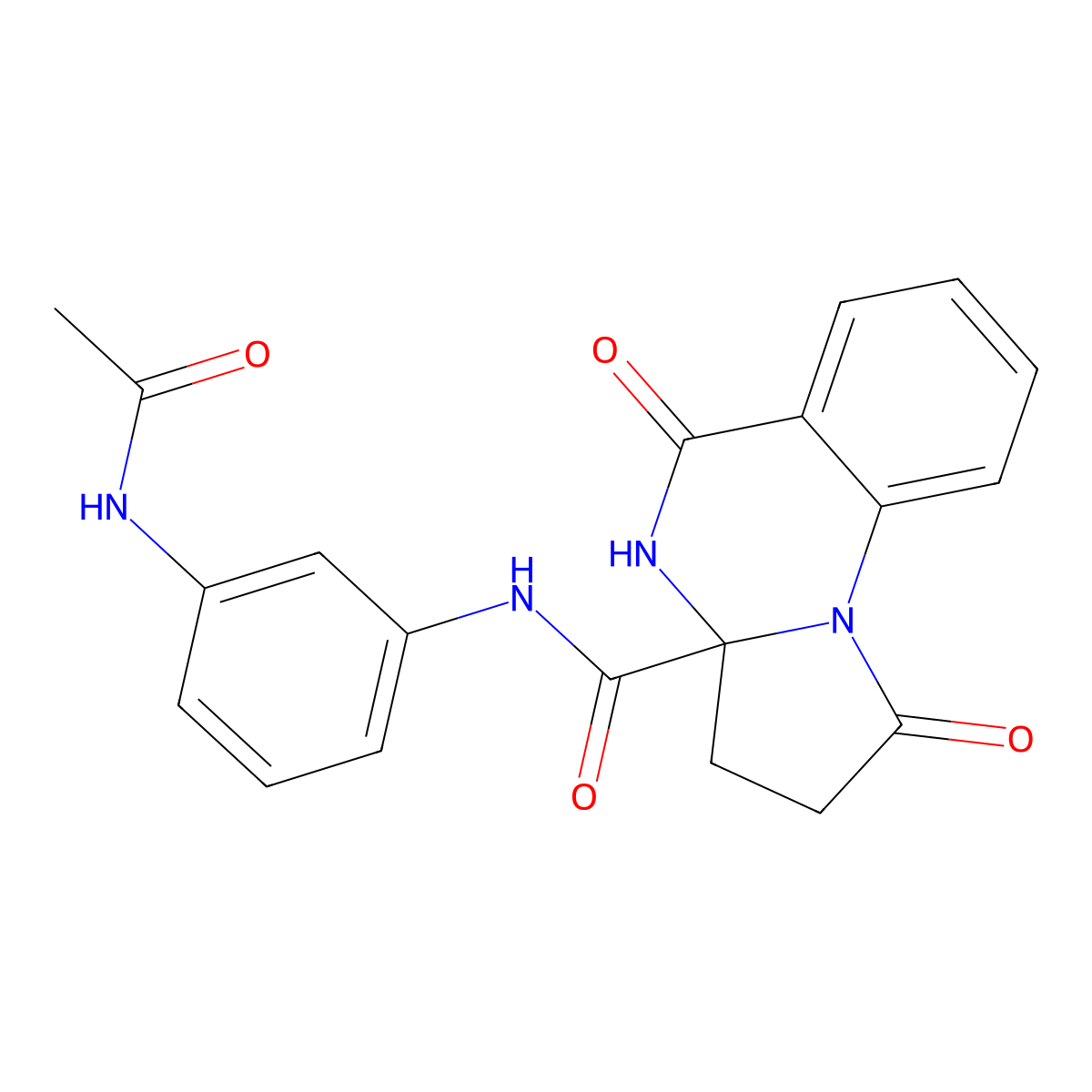 N-[3-(acetylamino)phenyl]-1,5-dioxo-2,3,4,5-tetrahydropyrrolo[1,2-a]quinazoline-3a(1H)-carboxamide molecular structure, CAS 1236262-22-8