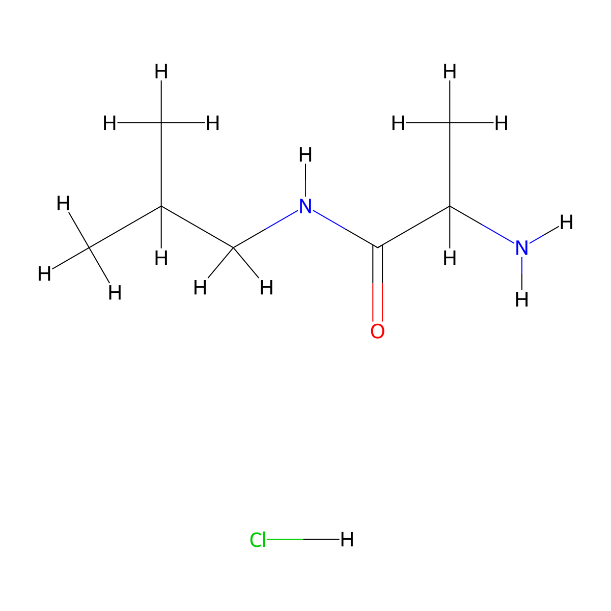 2-amino-N-(2-methylpropyl)propanamide hydrochloride molecular structure, CAS 1236262-28-4