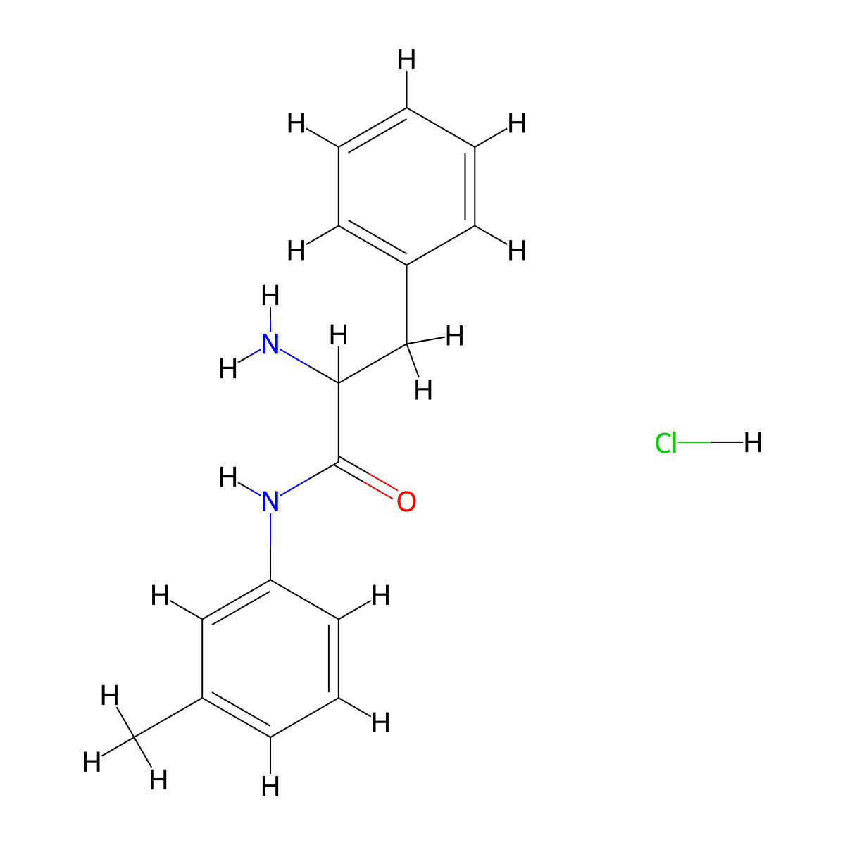 2-Amino-N-(3-methylphenyl)-3-phenylpropanamide hydrochloride molecular structure, CAS 1236262-48-8