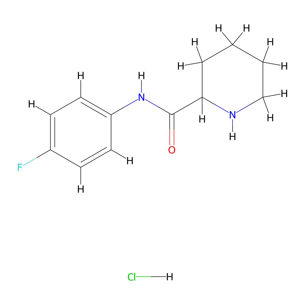 N-(4-Fluorophenyl)-2-piperidinecarboxamide hydrochloride molecular structure, CAS 1236262-58-0