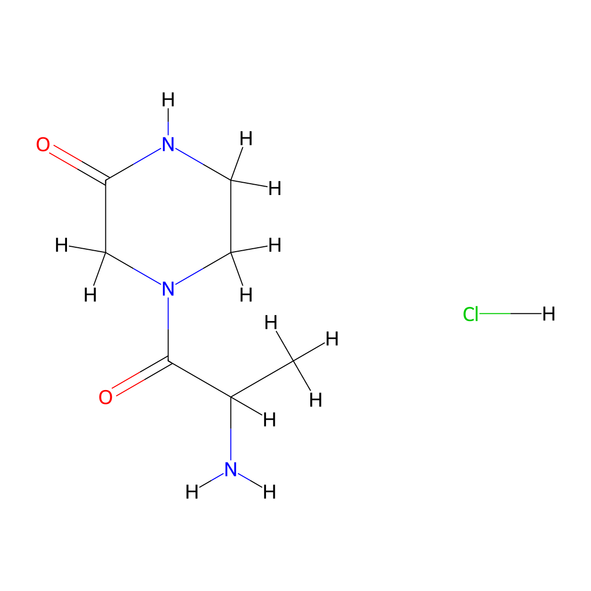 4-(2-Aminopropanoyl)piperazin-2-one hydrochloride molecular structure, CAS 1236262-73-9