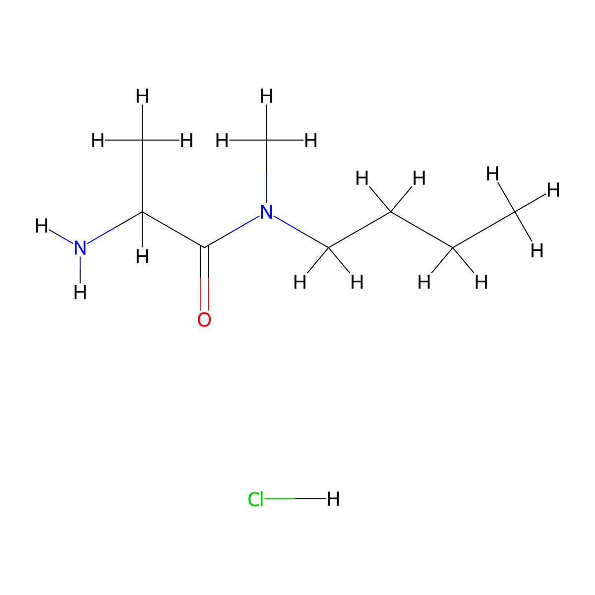2-Amino-N-butyl-N-methylpropanamide hydrochloride molecular structure, CAS 1236263-35-6
