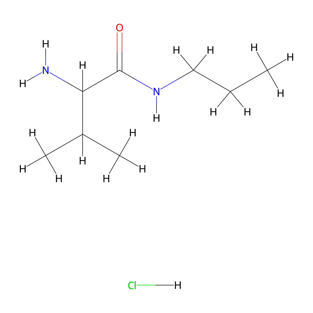 2-Amino-3-methyl-N-propylbutanamide hydrochloride molecular structure, CAS 1236263-44-7