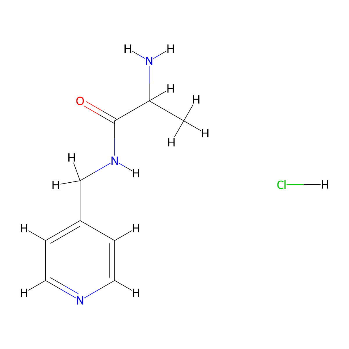 2-Amino-N-(4-pyridinylmethyl)propanamide hydrochloride molecular structure, CAS 1236263-51-6