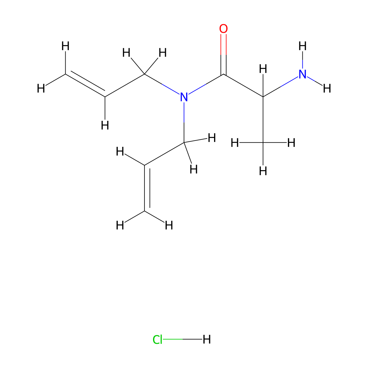 N,N-Diallyl-2-aminopropanamide hydrochloride molecular structure, CAS 1236266-00-4