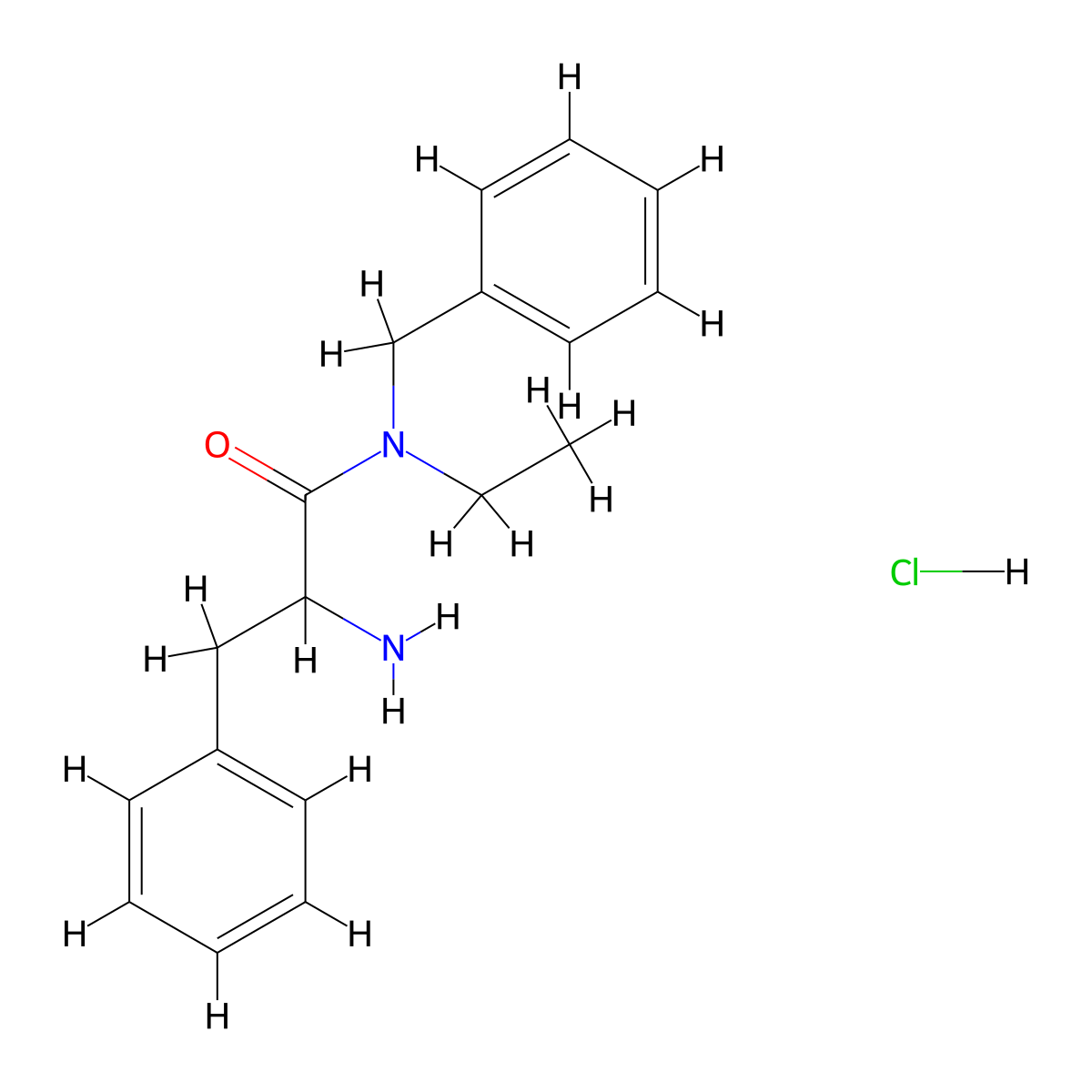 2-Amino-N-benzyl-N-ethyl-3-phenylpropanamide hydrochloride molecular structure, CAS 1236266-44-6