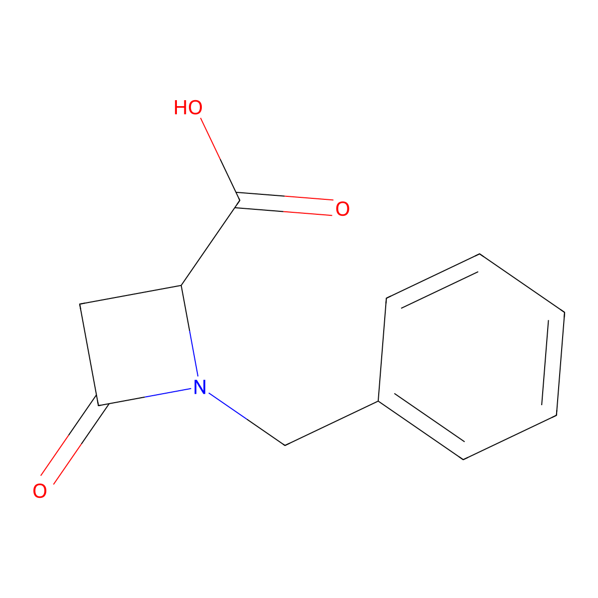 1-Benzyl-4-oxoazetidine-2-carboxylic acid molecular structure, CAS 1236267-01-8