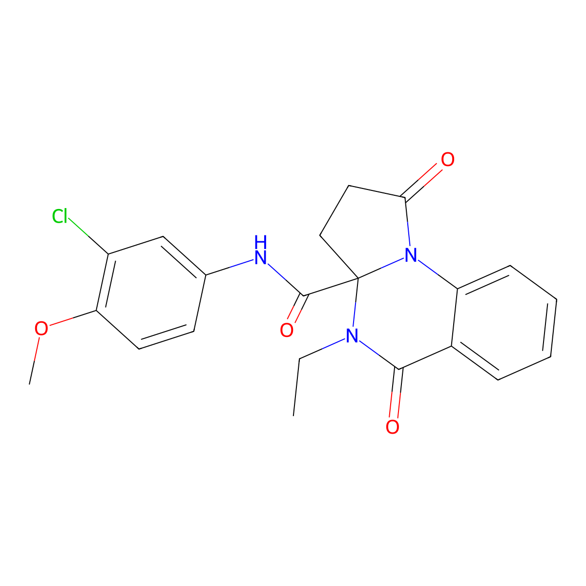 N-(3-chloro-4-methoxyphenyl)-4-ethyl-1,5-dioxo-2,3,4,5-tetrahydropyrrolo[1,2-a]quinazoline-3a(1H)-carboxamide molecular structure, CAS 1236267-12-1