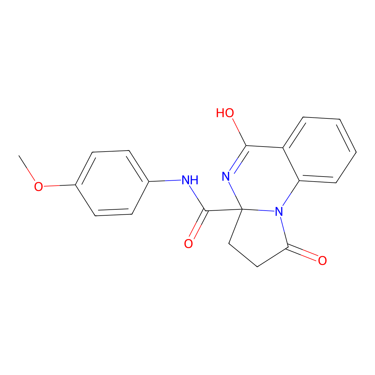 N-(4-methoxyphenyl)-1,5-dioxo-2,3,4,5-tetrahydropyrrolo[1,2-a]quinazoline-3a(1H)-carboxamide molecular structure, CAS 1236267-21-2