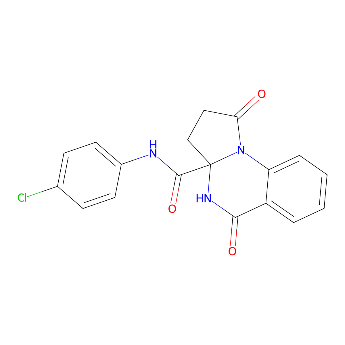N-(4-chlorophenyl)-5-hydroxy-1-oxo-2,3-dihydropyrrolo[1,2-a]quinazoline-3a(1H)-carboxamide molecular structure, CAS 1236267-23-4
