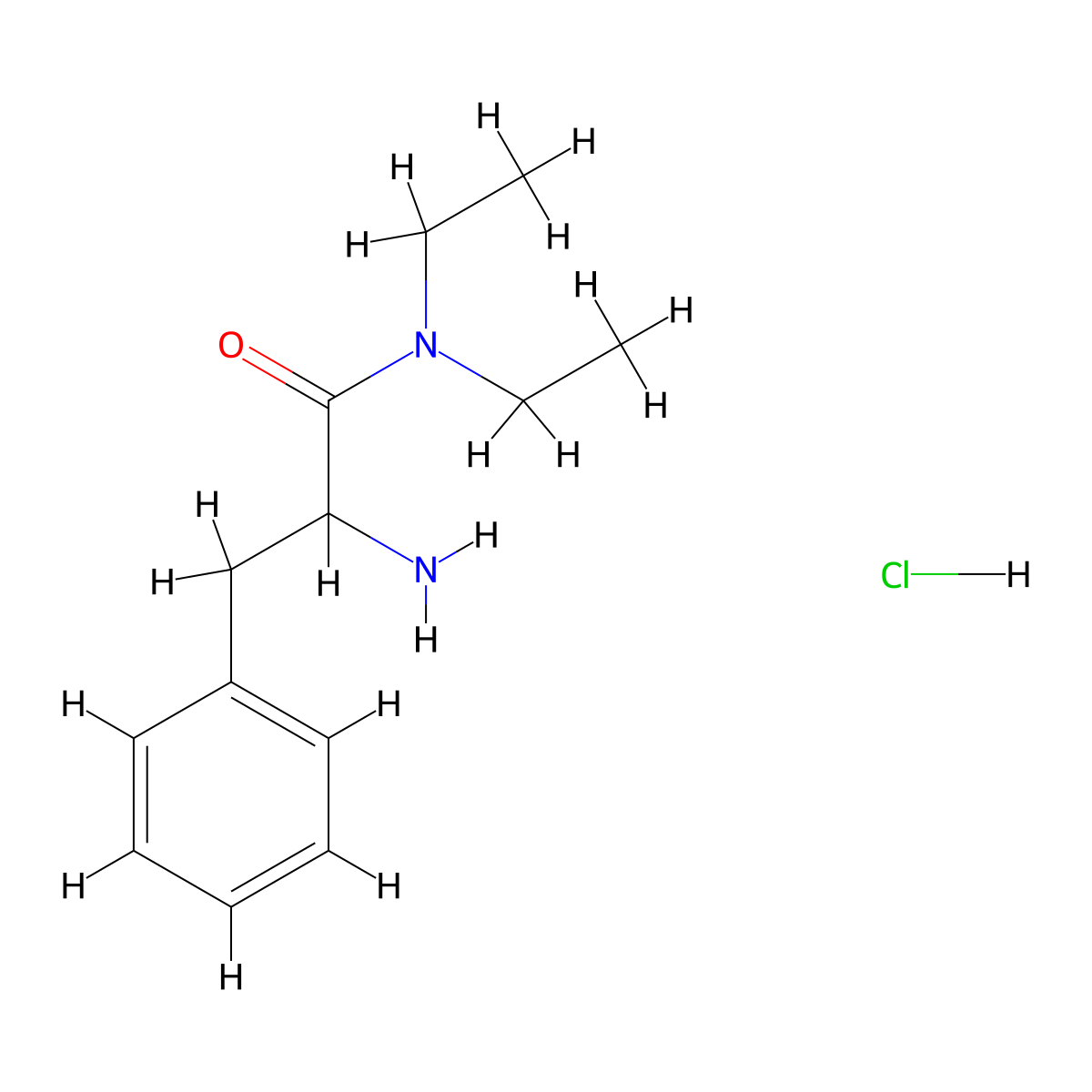2-amino-N,N-diethyl-3-phenylpropanamide hydrochloride molecular structure, CAS 1236267-49-4