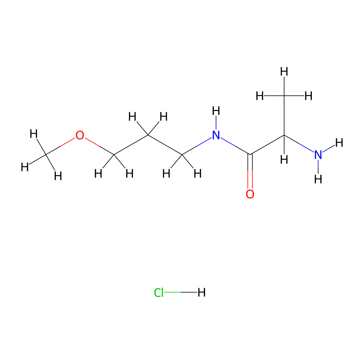 2-Amino-N-(3-methoxypropyl)propanamide hydrochloride molecular structure, CAS 1236267-66-5