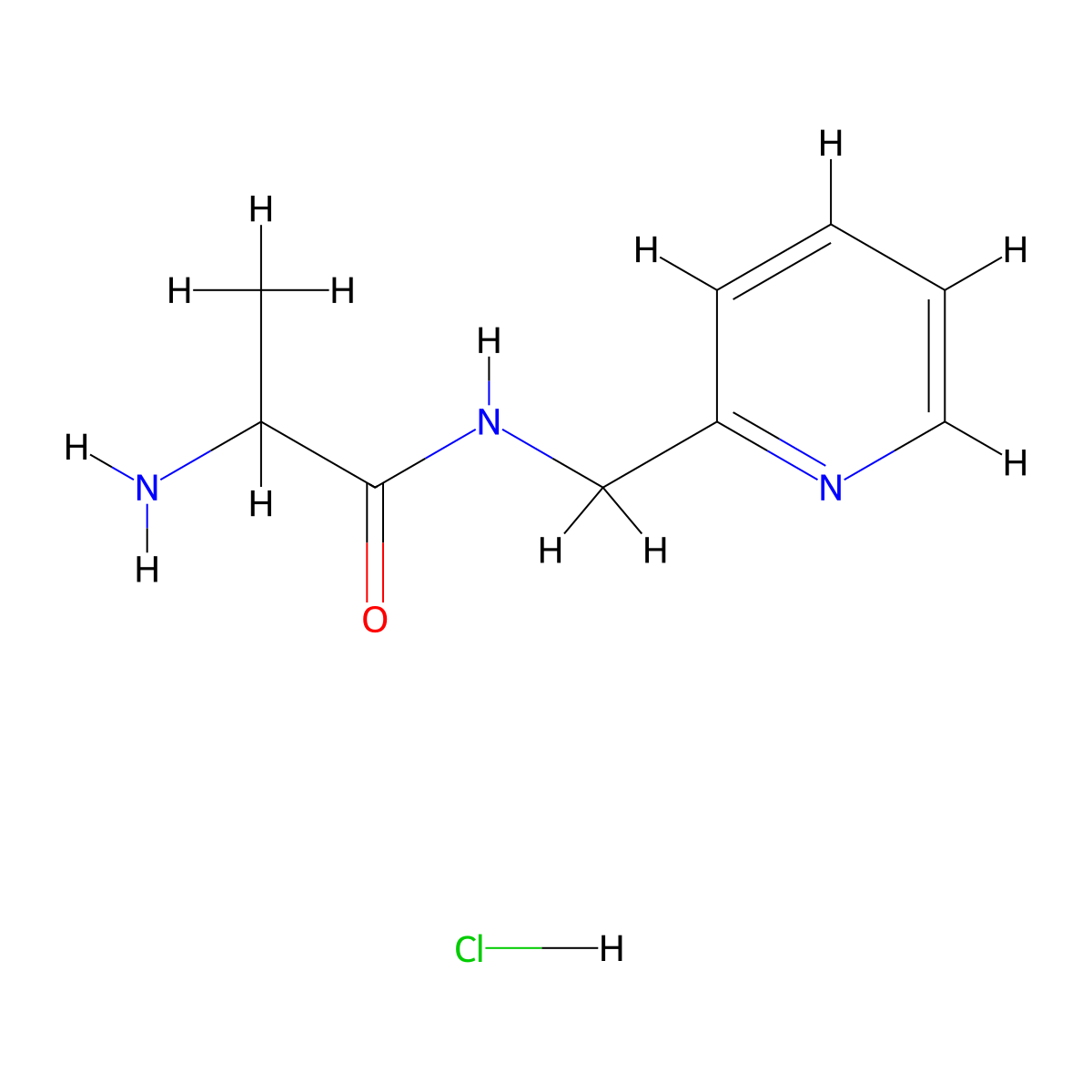 2-Amino-N-(2-pyridinylmethyl)propanamide hydrochloride molecular structure, CAS 1236267-72-3