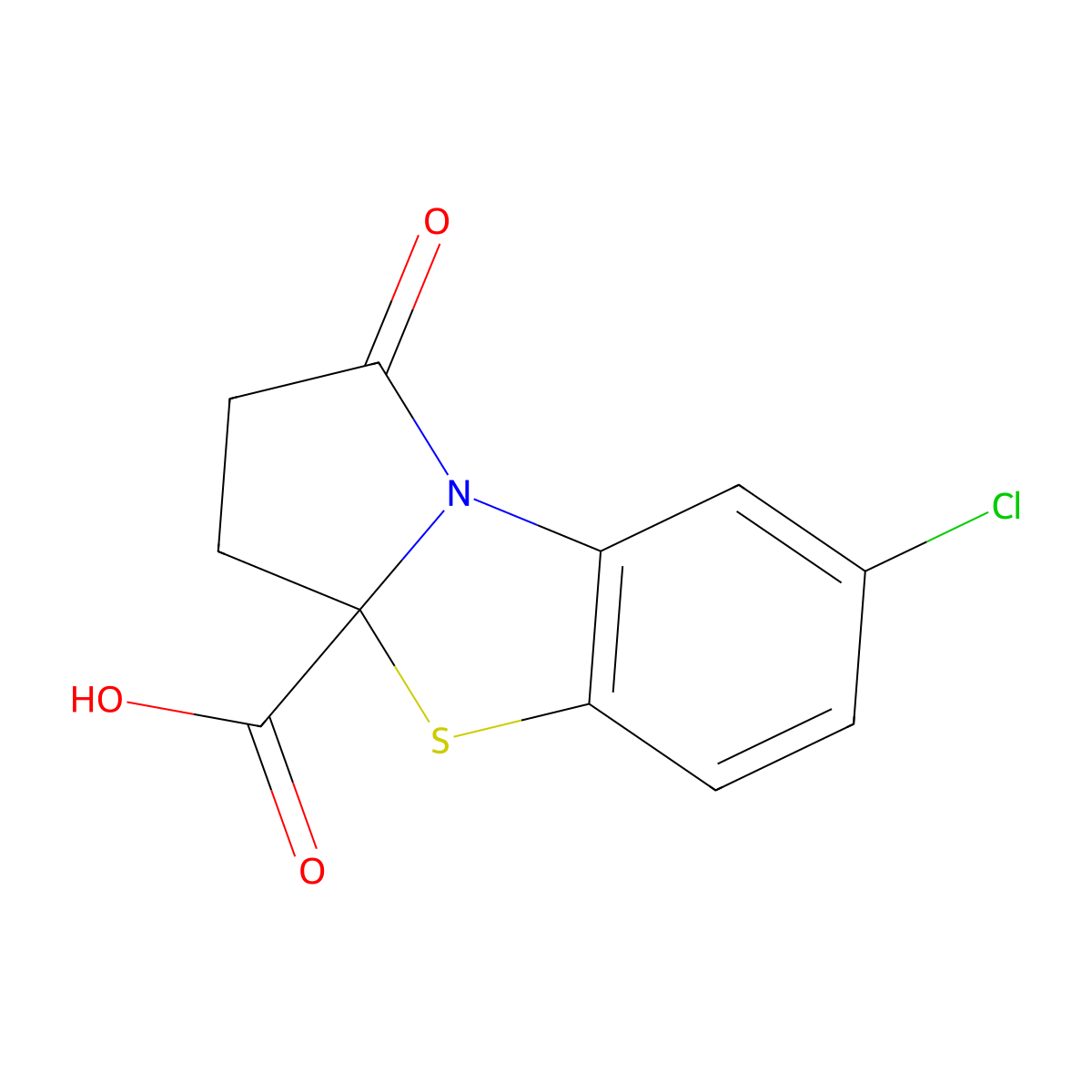11-Chloro-3-oxo-7-thia-2-azatricyclo[6.4.0.0,2,6]dodeca-1(12),8,10-triene-6-carboxylic acid molecular structure, CAS 1236270-06-6