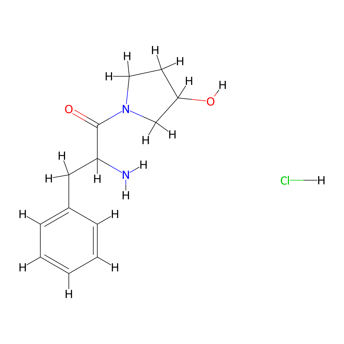 2-Amino-1-(3-hydroxy-1-pyrrolidinyl)-3-phenyl-1-propanone hydrochloride molecular structure, CAS 1236272-34-6