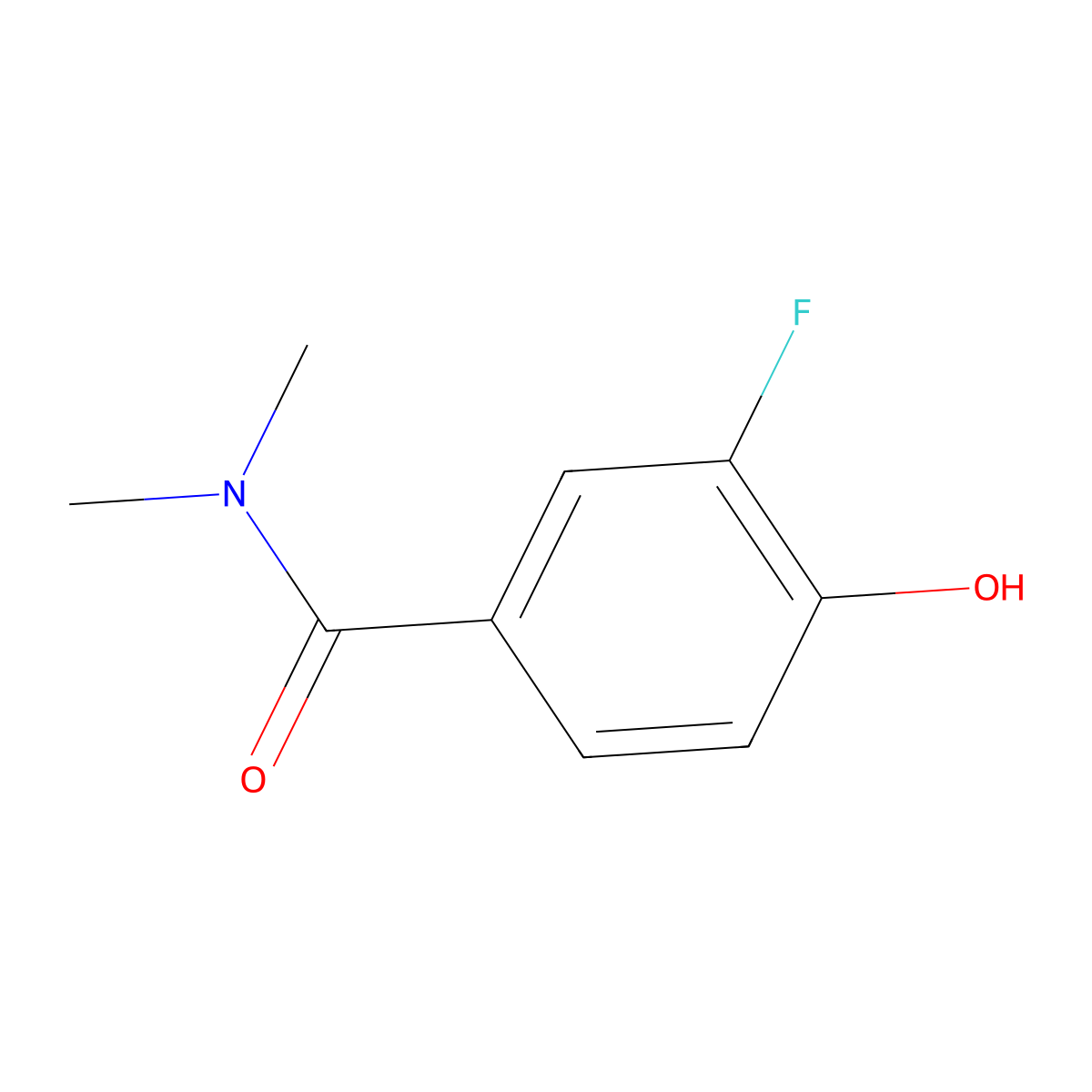 3-Fluoro-4-hydroxy-N,N-dimethylbenzamide molecular structure, CAS 1236284-45-9