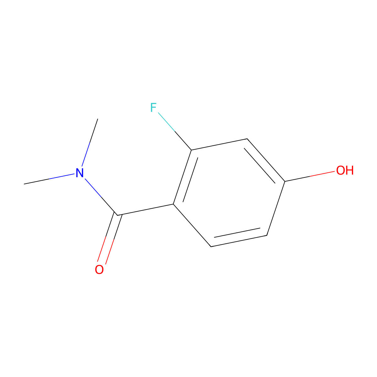 2-Fluoro-4-hydroxy-N,N-dimethylbenzamide molecular structure, CAS 1236284-46-0