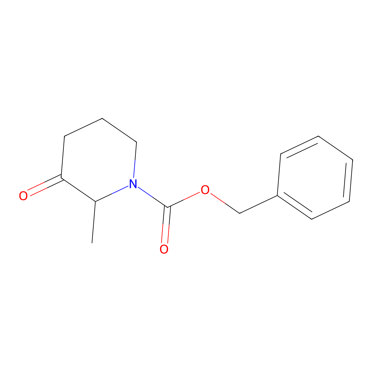 Benzyl 2-methyl-3-oxopiperidine-1-carboxylate molecular structure, CAS 1236302-38-7