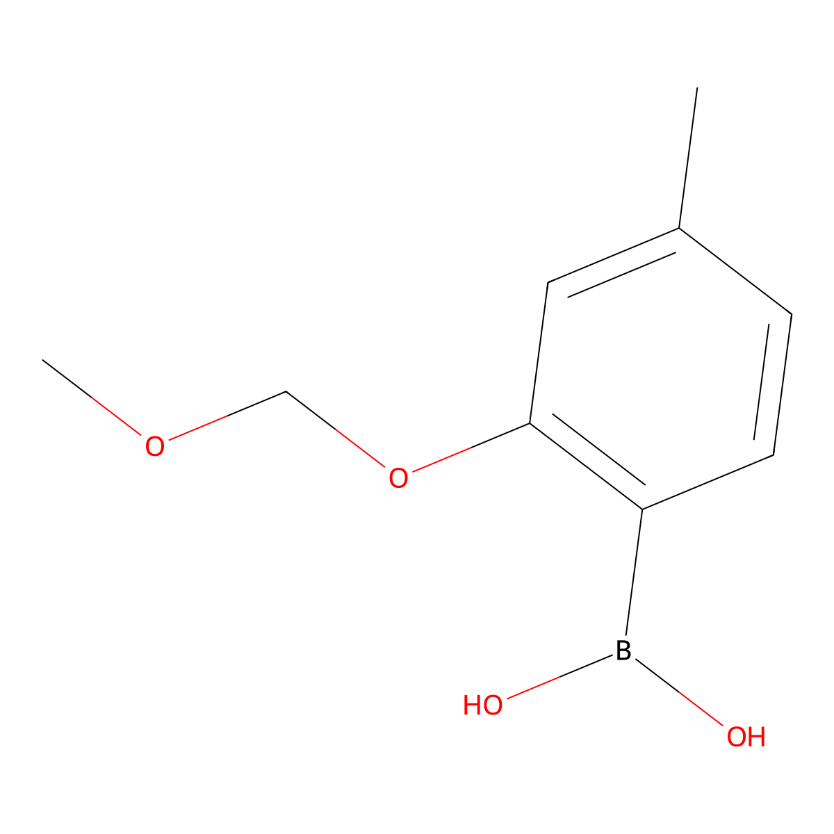 2-Methoxymethoxy-4-methylphenylboronic acid molecular structure, CAS 1236304-73-6