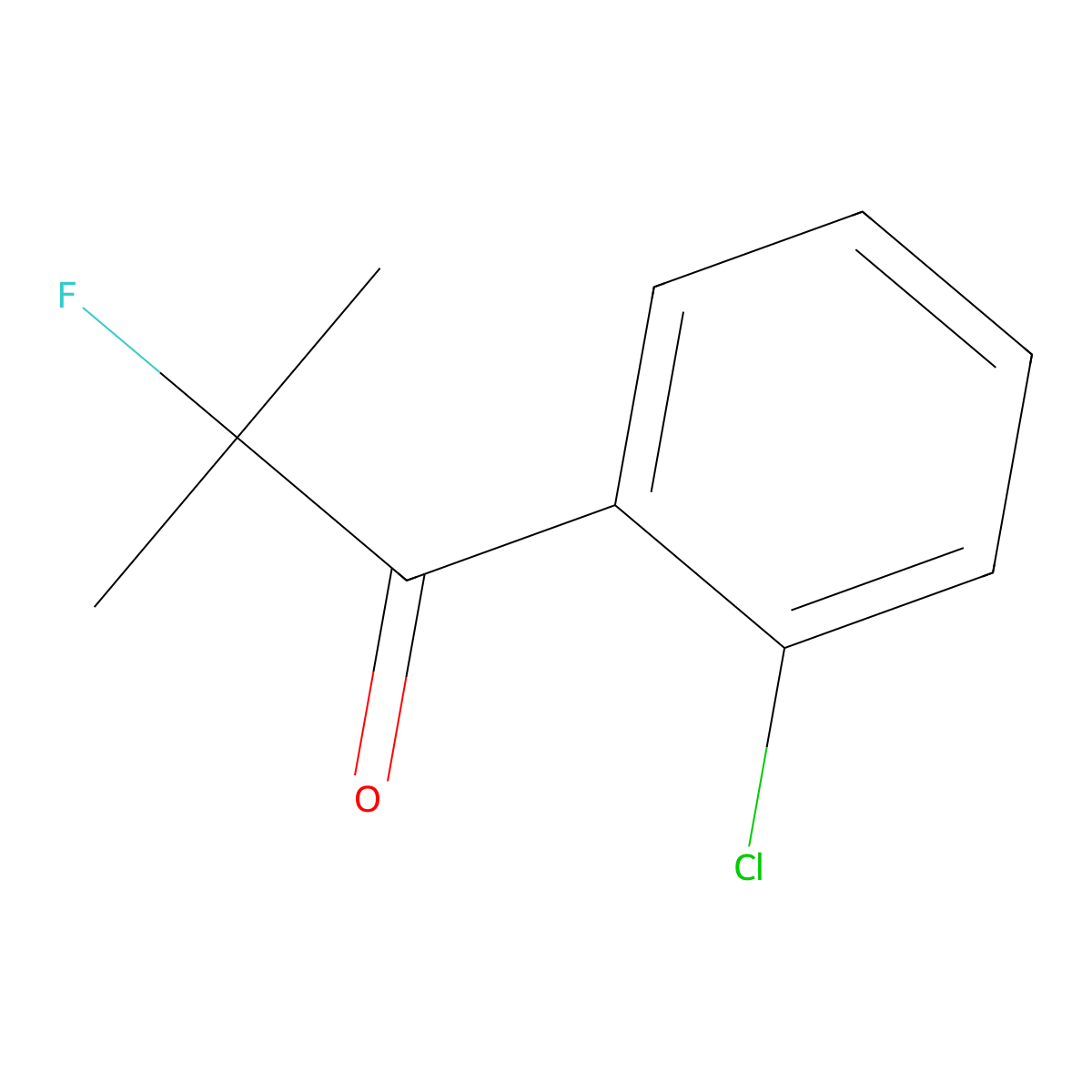 1-(2-Chlorophenyl)-2-fluoro-2-methylpropan-1-one molecular structure, CAS 1236305-93-3