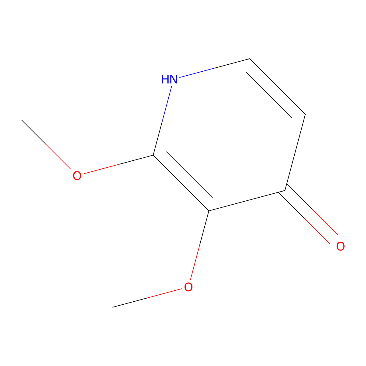 2,3-Dimethoxypyridin-4(1H)-one molecular structure, CAS 123631-83-4