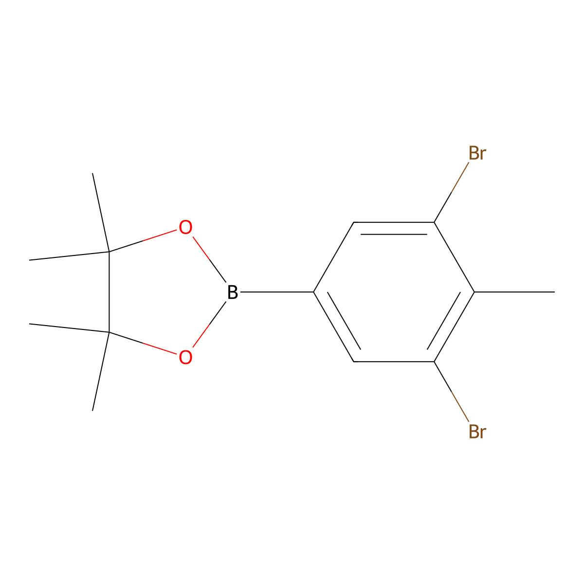 3,5-Dibromo-4-methylphenylboronic acid pinacol ester molecular structure, CAS 1236348-90-5