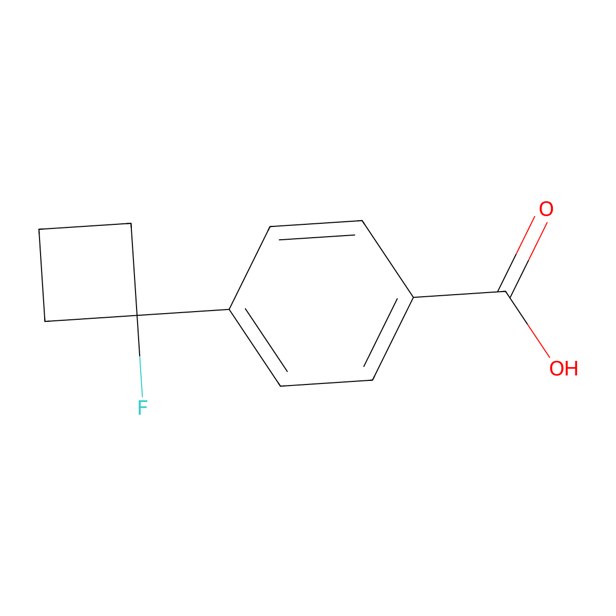 4-(1-Fluorocyclobutyl)benzoic acid molecular structure, CAS 1236349-25-9