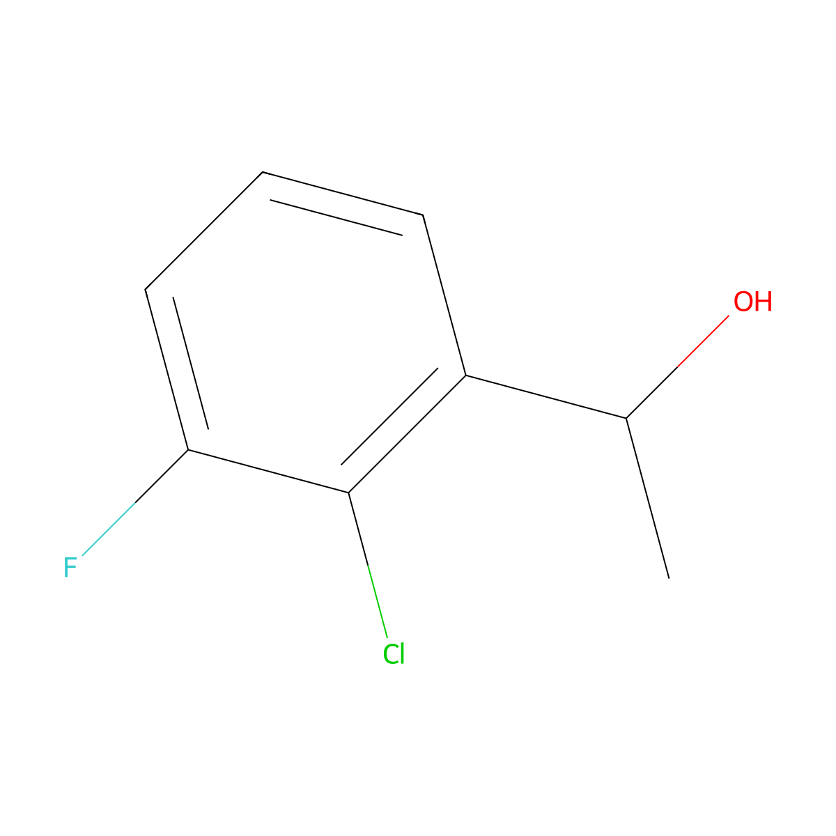 1-(2-Chloro-3-fluorophenyl)ethanol molecular structure, CAS 1236363-12-4