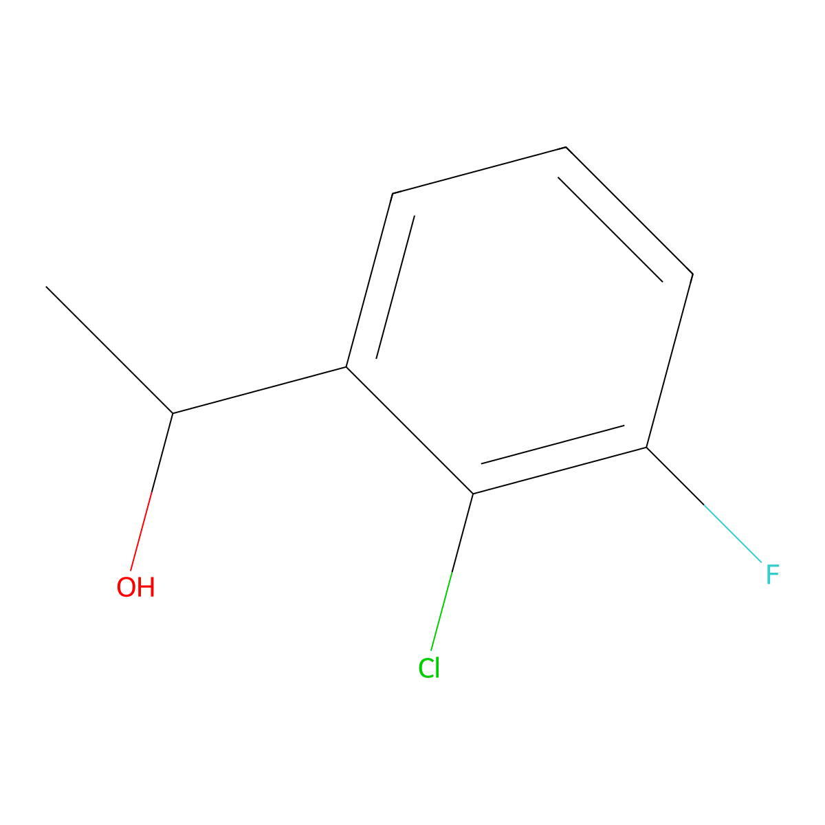 1-(2-Chloro-3-fluorophenyl)ethanol molecular structure, CAS 1236363-12-4