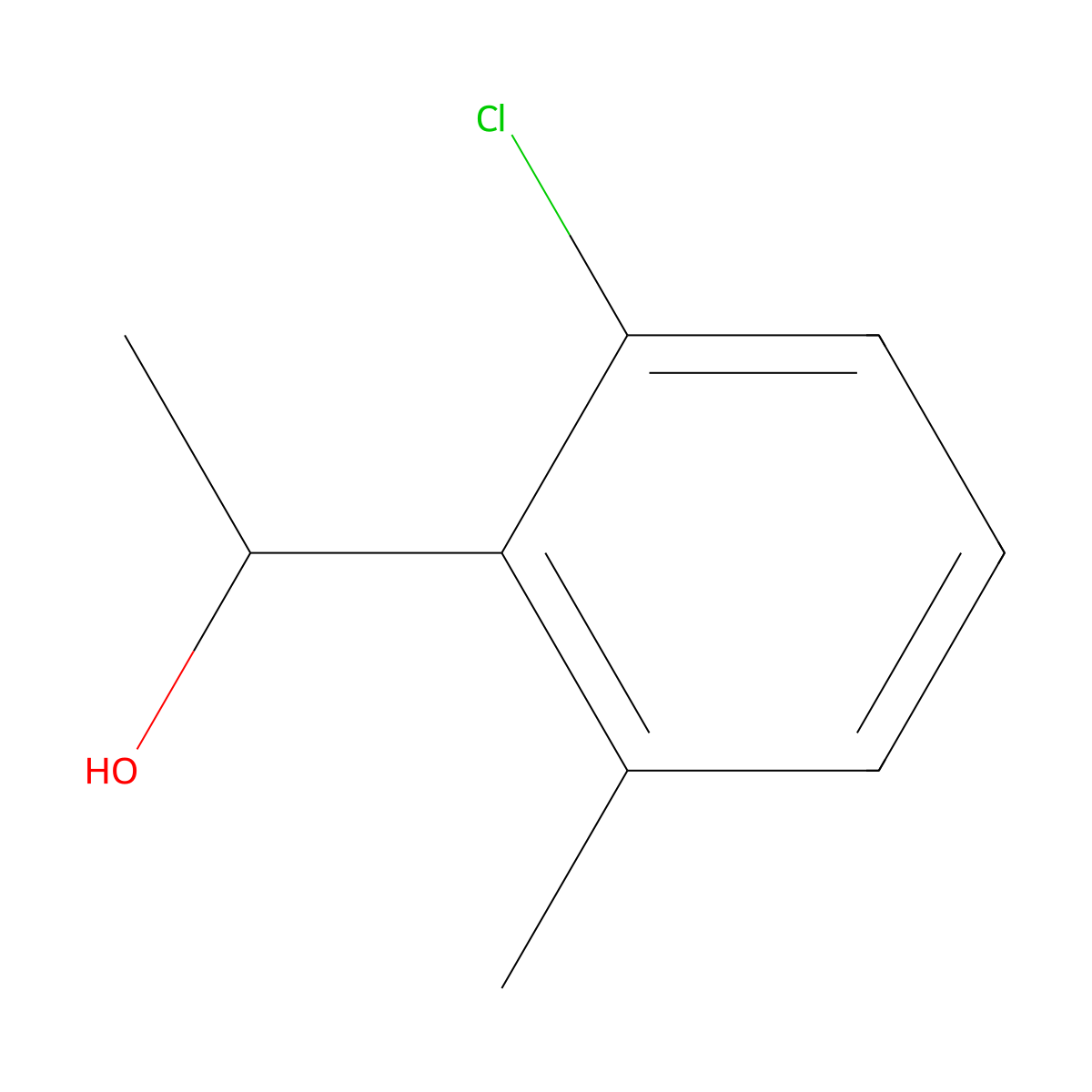 2-Chloro-alpha,6-dimethylbenzenemethanol molecular structure, CAS 1236363-41-9