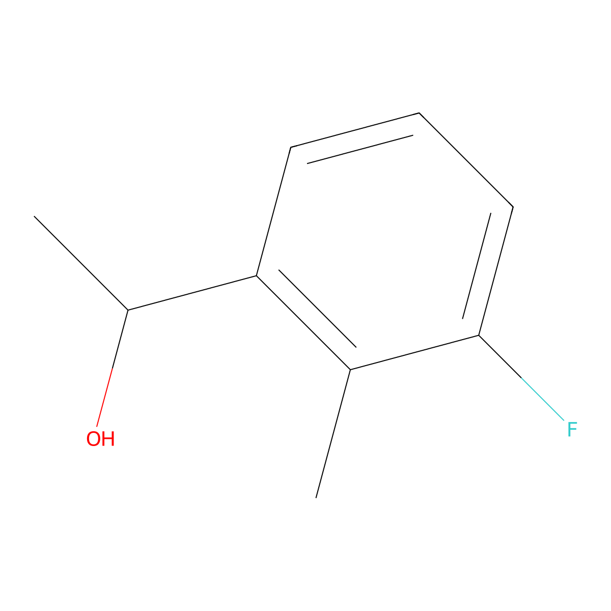 1-(3-Fluoro-2-methylphenyl)ethanol molecular structure, CAS 1236364-42-3
