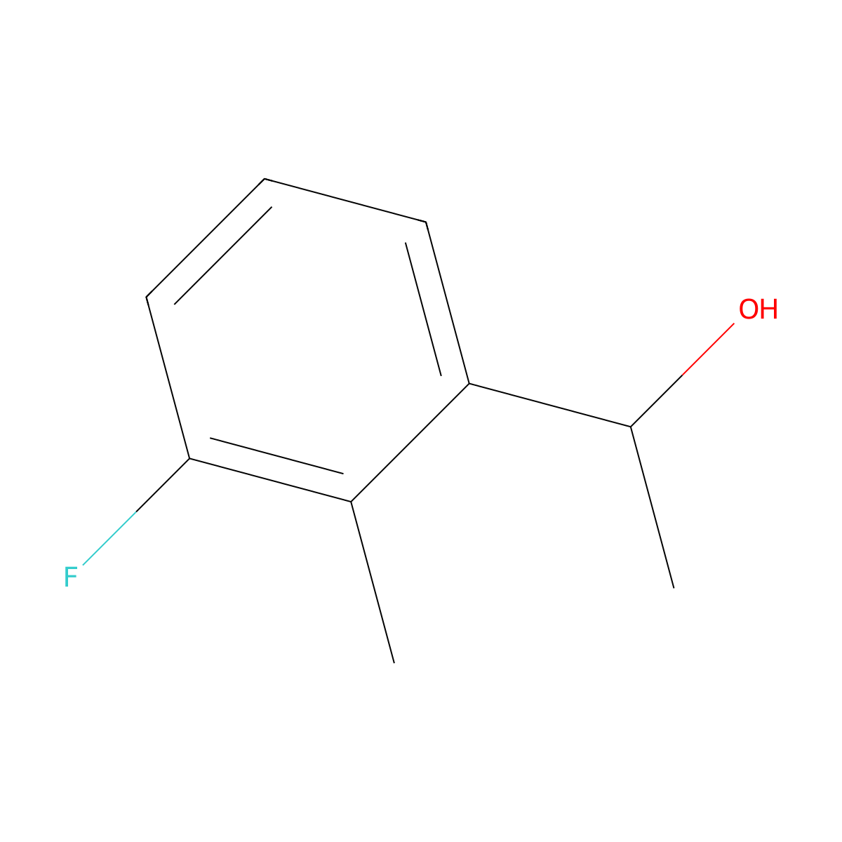 1-(3-Fluoro-2-methylphenyl)ethanol molecular structure, CAS 1236364-42-3