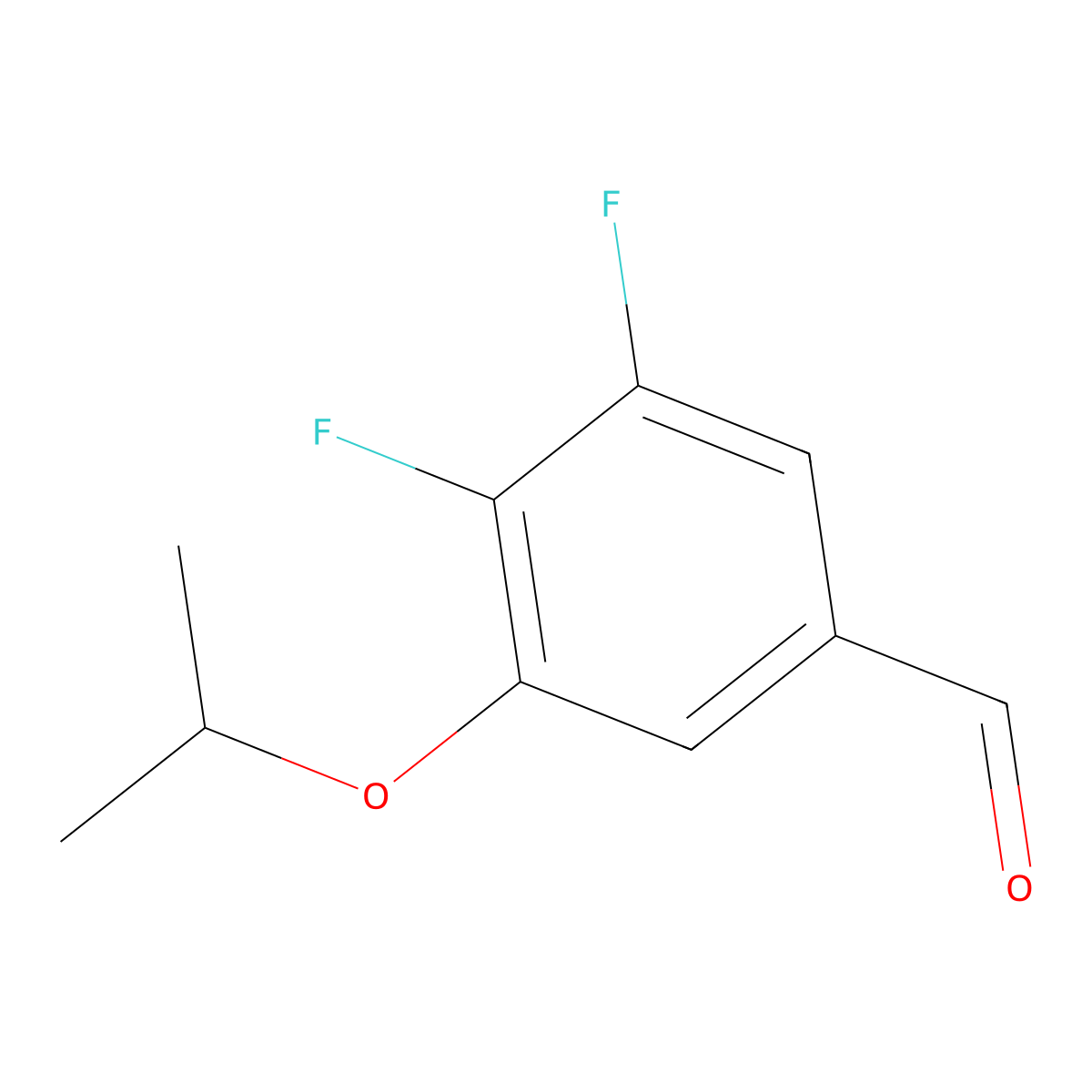 3,4-Difluoro-5-isopropoxybenzaldehyde molecular structure, CAS 1236364-47-8