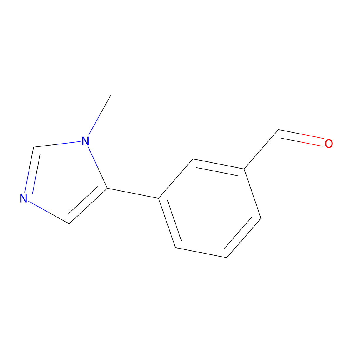 3-(1-methyl-1H-imidazol-5-yl)benzaldehyde molecular structure, CAS 1236364-62-7
