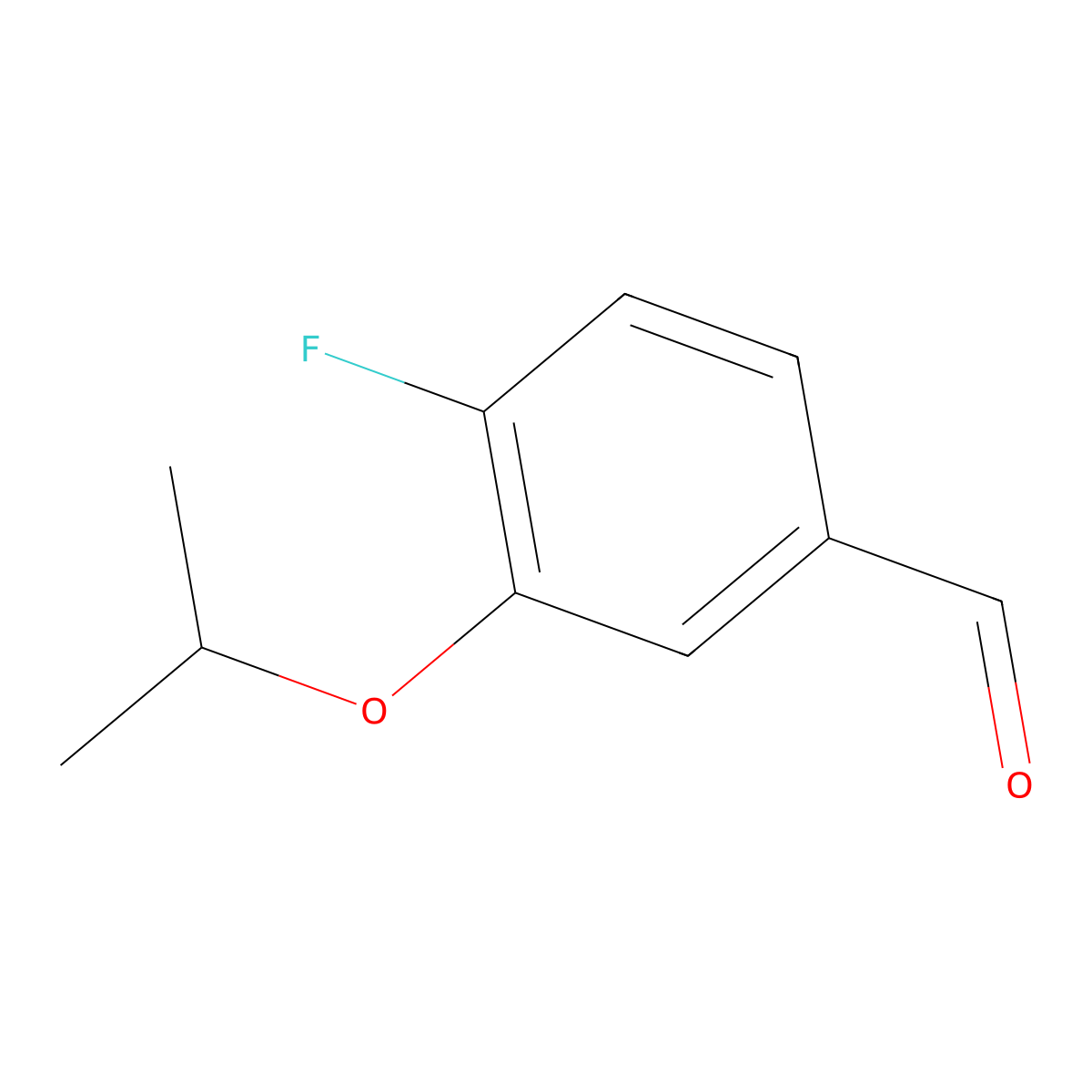 4-Fluoro-3-isopropoxybenzaldehyde molecular structure, CAS 1236365-81-3