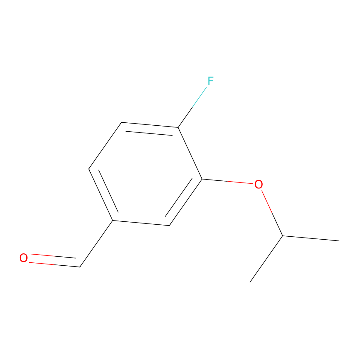 4-Fluoro-3-isopropoxybenzaldehyde molecular structure, CAS 1236365-81-3