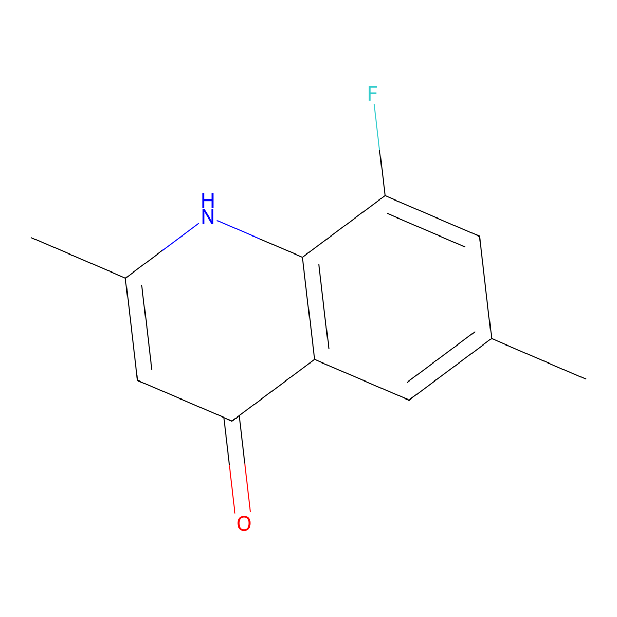 8-Fluoro-2,6-dimethylquinolin-4-ol molecular structure, CAS 123637-69-4