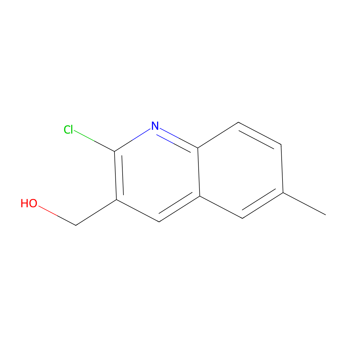 2-Chloro-6-methylquinoline-3-methanol molecular structure, CAS 123637-97-8