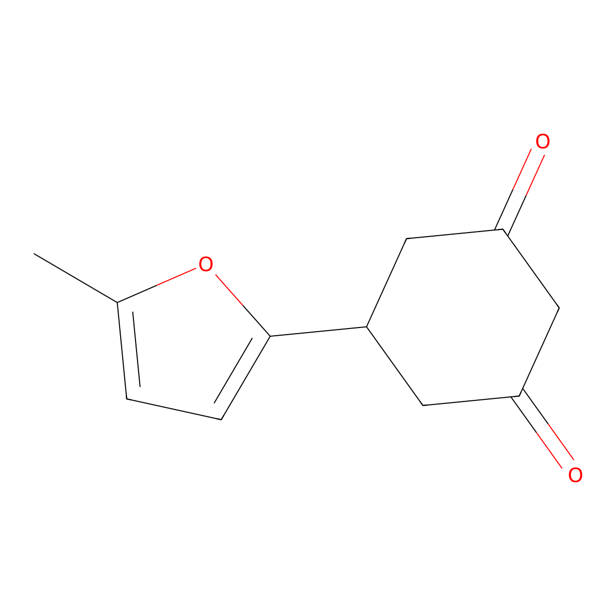 5-(5-Methyl-2-furyl)cyclohexane-1,3-dione molecular structure, CAS 123638-54-0