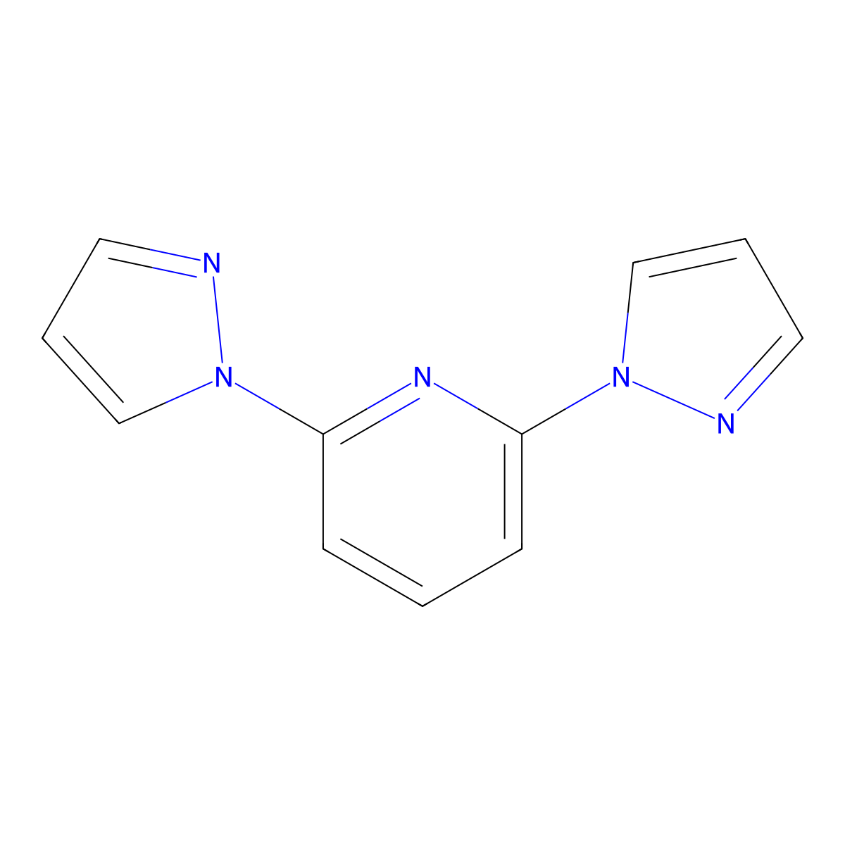 2,6-Di(1-pyrazolyl)pyridine molecular structure, CAS 123640-38-0