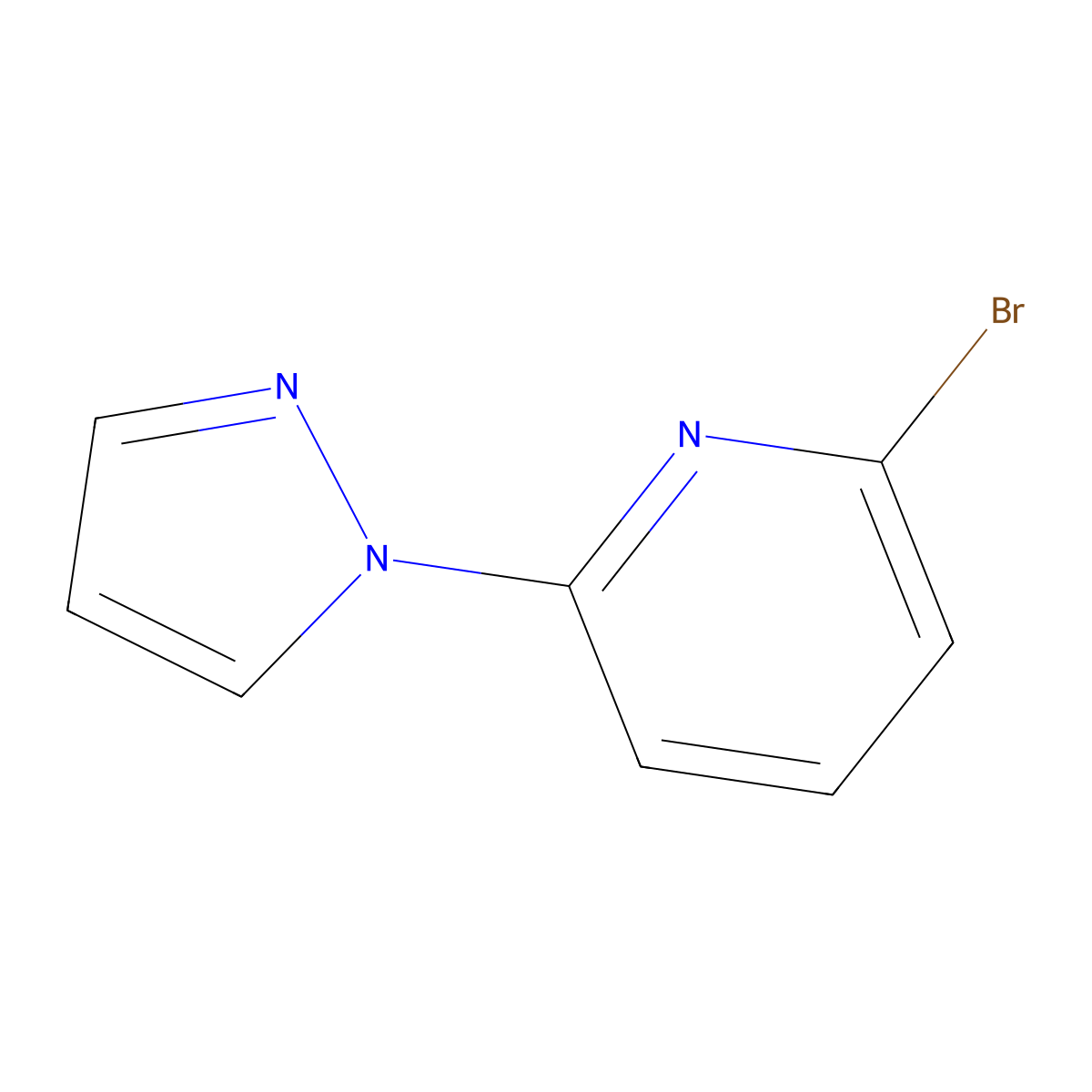 2-Bromo-6-(1H-pyrazol-1-yl)pyridine molecular structure, CAS 123640-41-5