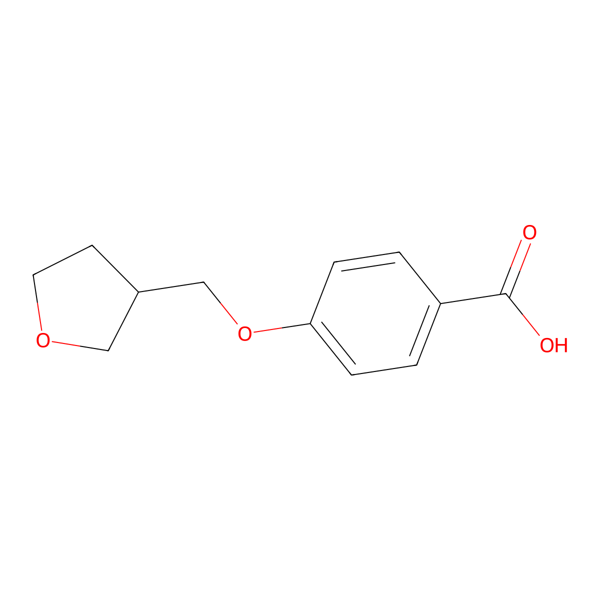 4-(Tetrahydrofuran-3-ylmethoxy)benzoic acid molecular structure, CAS 1236404-98-0