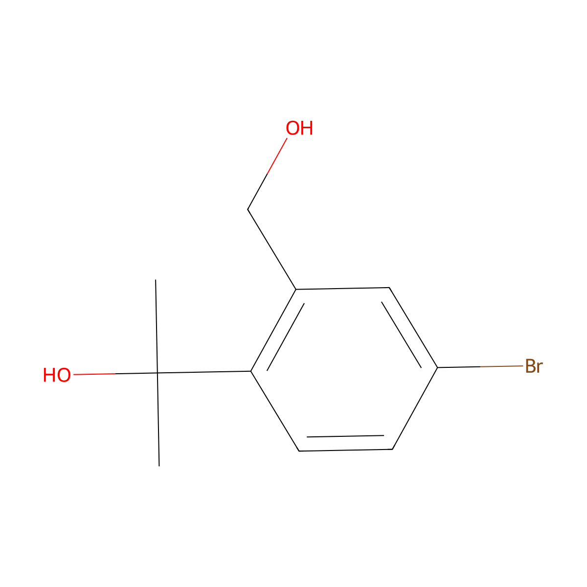 2-[4-Bromo-2-(hydroxymethyl)phenyl]propan-2-ol molecular structure, CAS 1236409-37-2