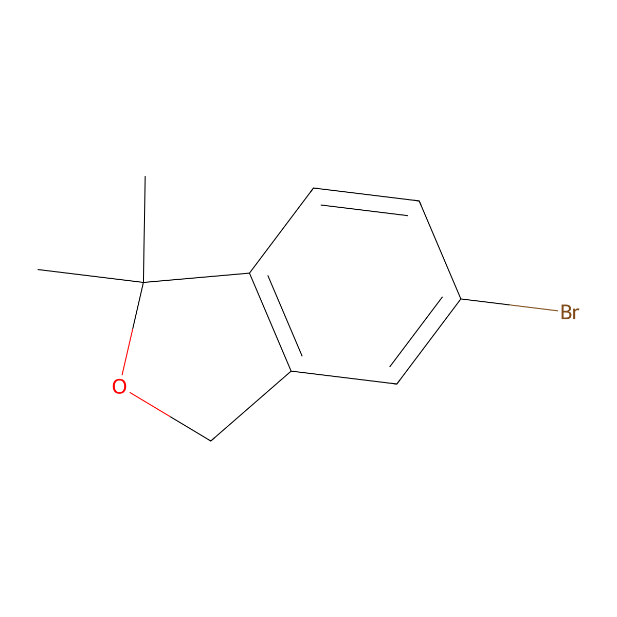 5-Bromo-1,1-dimethyl-1,3-dihydro-2-benzofuran molecular structure, CAS 1236409-39-4